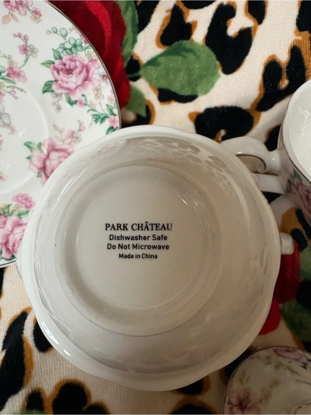 New Classic Floral Porcelain Tea for One Set in Pink and Green
